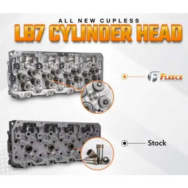 Fleece Performance 01-04 GM Duramax LB7 Freedom Cylinder Head w/Cupless Injector Bore (Driver Side) image 7