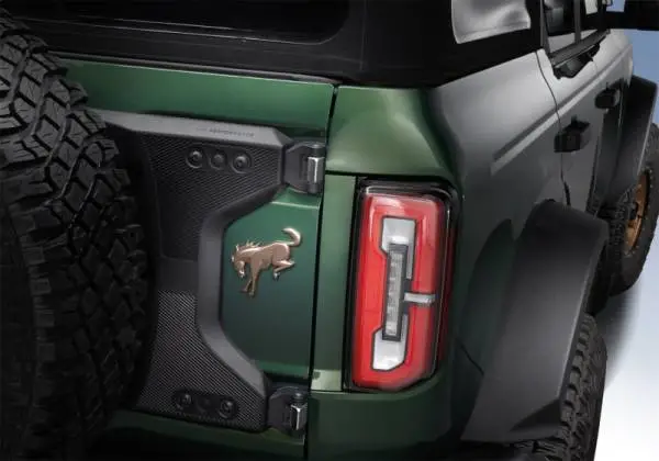 Ford Racing 2021+ Bronco Rear Emblem Overlay - Bronze image 3