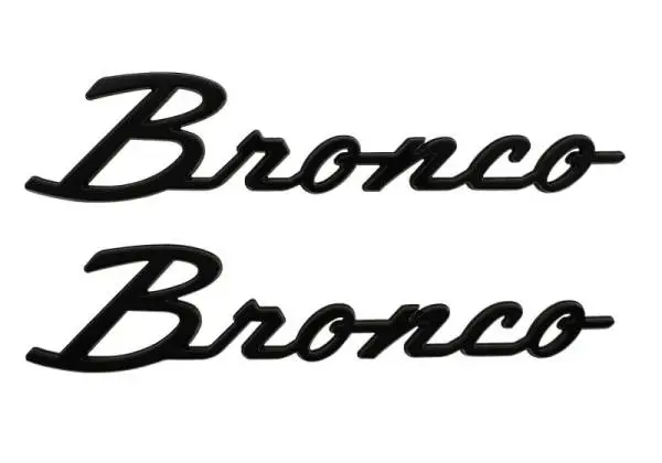Ford Racing 21-24 Bronco Classic Script Fender Badge Kit - Gloss Black image 2