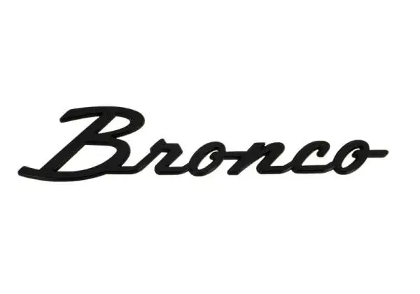 Ford Racing 21-24 Bronco Classic Script Fender Badge Kit - Gloss Black image 3