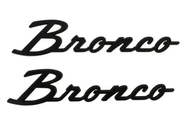 Ford Racing 2021+ Bronco Classic Script Fender Badges - Matte Black (Pair) image 2