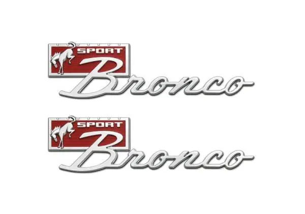Ford Racing Bronco Sport Script Fender Badge Kit image 2