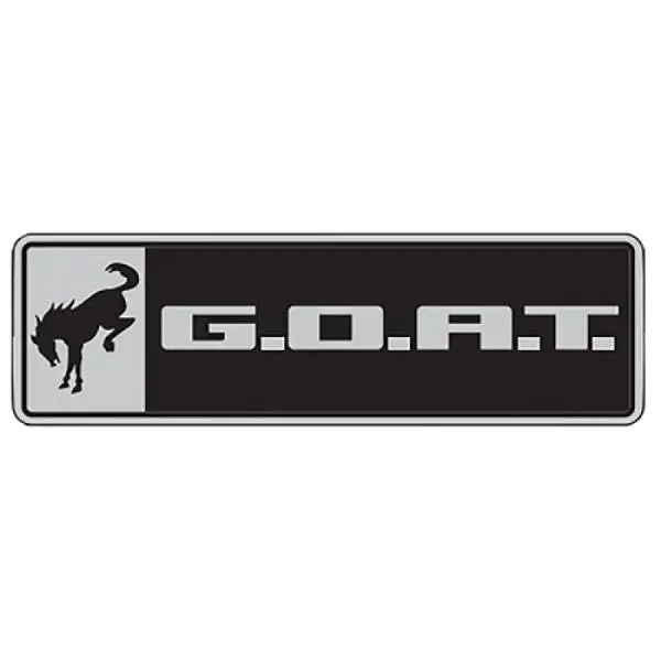 Ford Racing Bronco/Bronco Sport G.O.A.T. Badge - Black/Chrome image 10