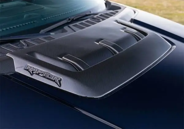 Ford Racing 21-24 Ford F150 Raptor Carbon Fiber Hood Vent - Gloss image 5
