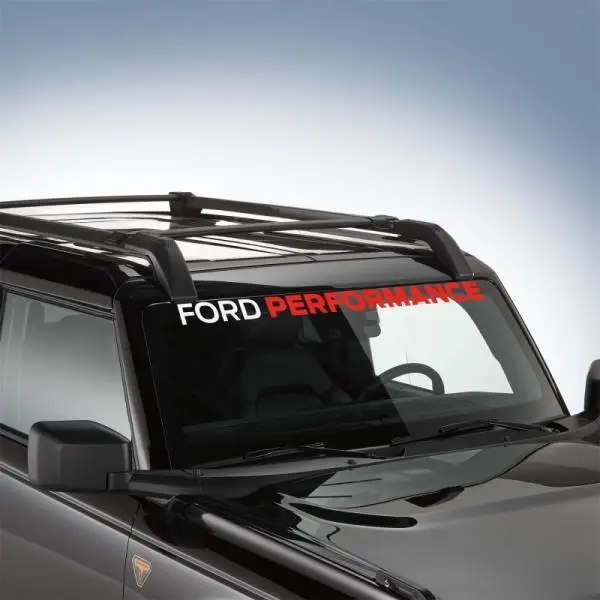 Ford Racing Ford Performance Bronco Windshield Banner - White/Red image 2