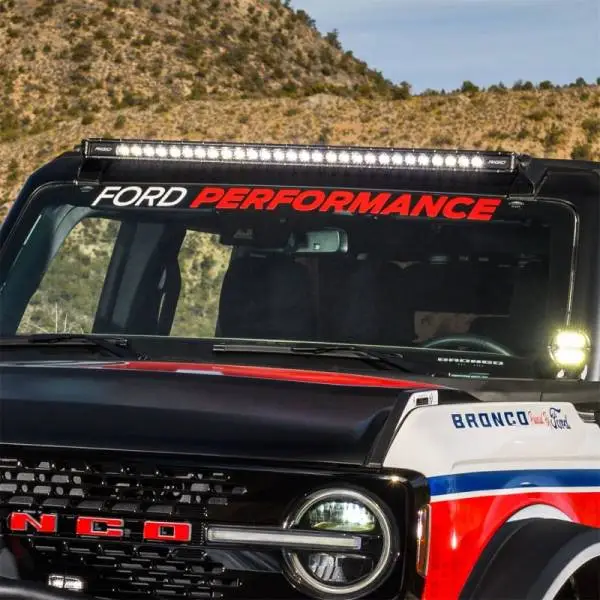 Ford Racing Ford Performance Bronco Windshield Banner - White/Red image 3