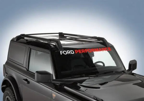 Ford Racing Ford Performance Bronco Windshield Banner - White/Red image 4