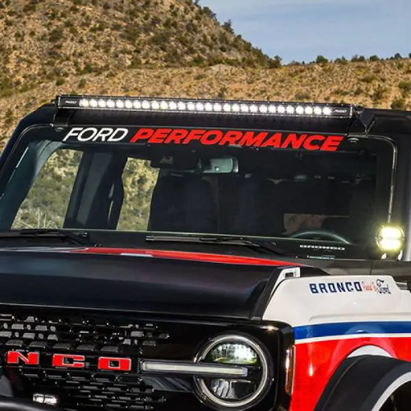Ford Racing Ford Performance Bronco Windshield Banner - White/Red image 8