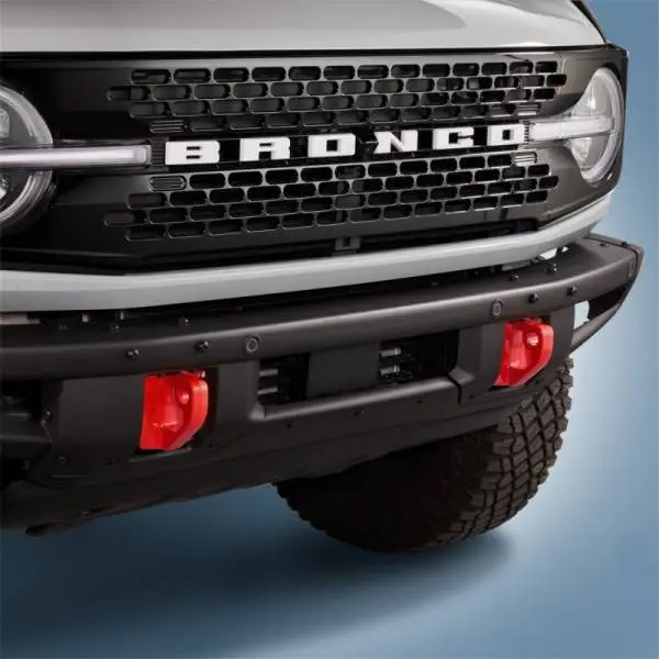 Ford Racing 2021+ Bronco Front Bumper Tow Hooks - Red (Pair) image 4