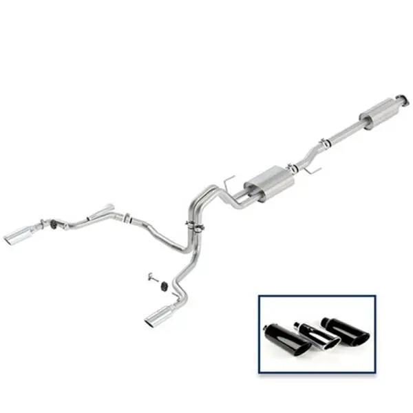 Ford Racing 15-18 F-150 5.0L Cat-Back Sport Exhaust System - Rear Exit Chrome Tips image 2