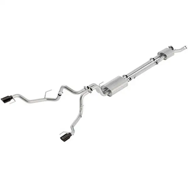 Ford Racing 2017 F150 Raptor 3.5L Sport Cat-Back Exhaust System Dual Rear Exit w/ Black Tips image 2