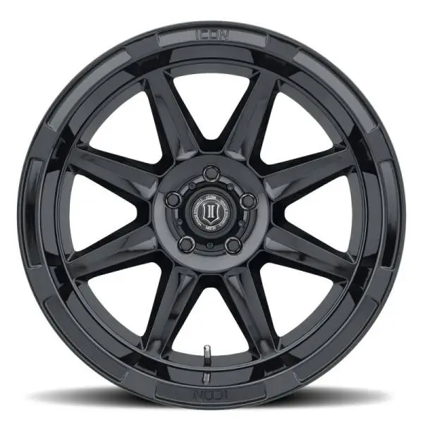 ICON Bandit 20x10 6x5.5 -24mm 4.5in BS 106.10mm Bore Gloss Black Wheel image 2