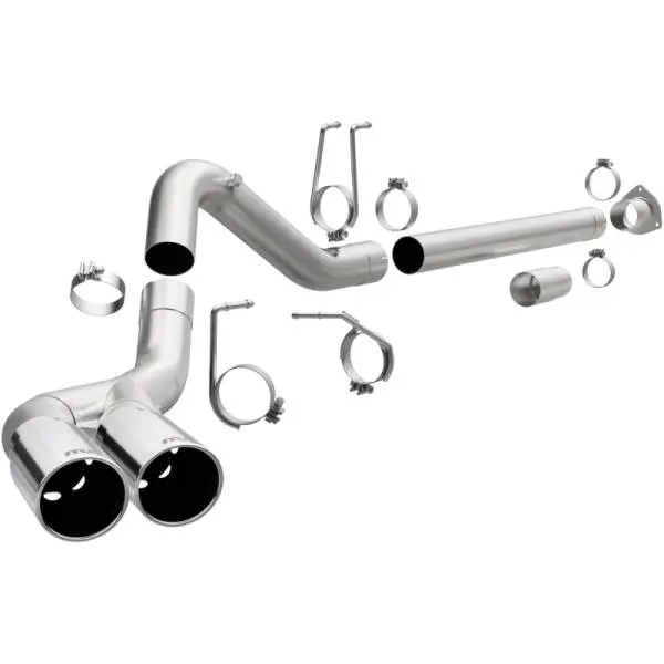 MagnaFlow 08-17 Ford F-250/F-350/F-450 4.6L/6.7 DPF-Back SS 4in Dual Single Passenger Side Rear Exit image 2