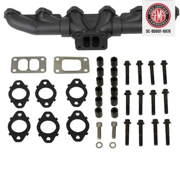 BD Diesel 98.5-02 Dodge 5.9L 24-Valve Cummins Pulse Exhaust Manifold Kit image 2