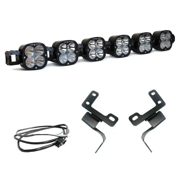 Baja Designs 2021+ Ford Bronco 6 XL Linkable Light Bar Kit Plastic Bumper Mount w/Upfitter
