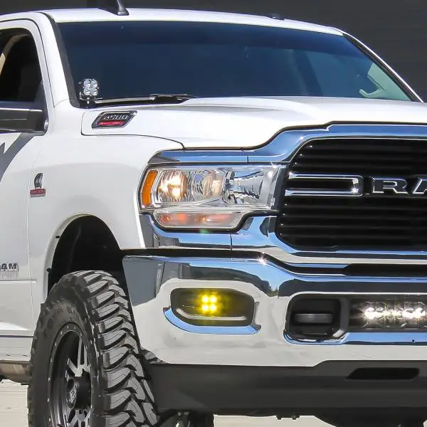 Baja Designs 2019+ Ram 2500/3500 Big Horn Sports Fog Pocket Kit W/C - Clear image 2