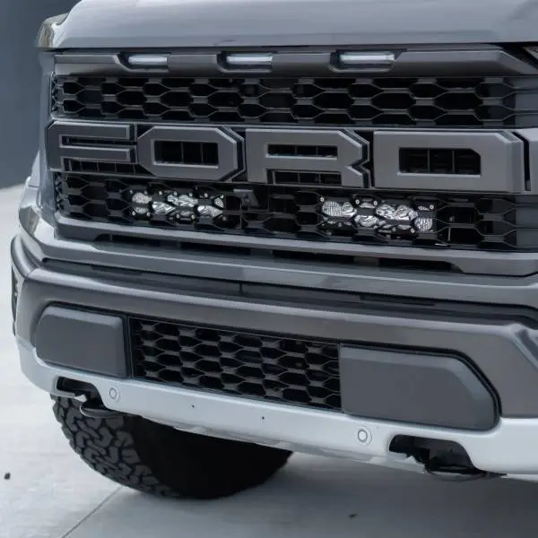 Baja Designs 2021+ Ford Raptor OnX6 Behind Grill Kit -10in. Amber D/C image 2