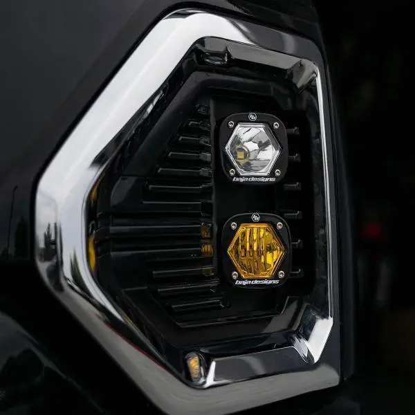 Baja Designs 19-22 GMC 1500 S1 Fog Pocket Mount Kit Clear Spot / Clear Wide Cornering image 4