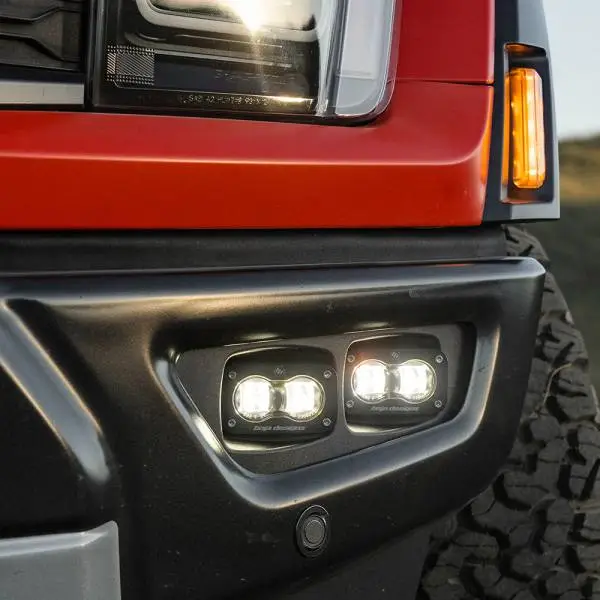 Baja Designs 21-22 Ford F-150 Raptor S2 SAE Dual Fog Pocket Light Kit - Clear image 3