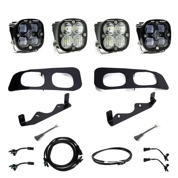 Baja Designs 2023+ Ford F250/F350 Super Duty Squadron SAE/Sport Fog Pocket Kit - Clear