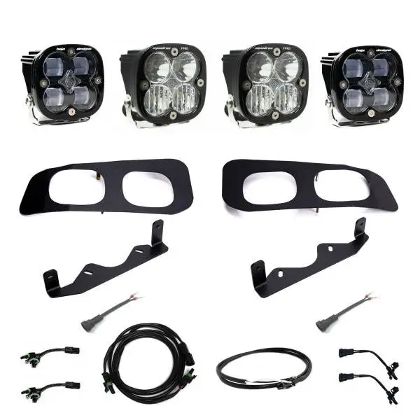 Baja Designs 2023+ Ford F250/F350 Super Duty Squadron SAE/Pro Fog Pocket Kit - Clear Upfitter