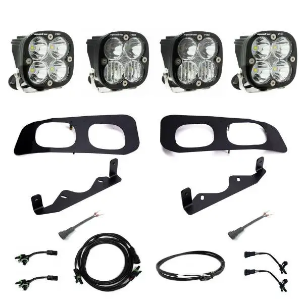 Baja Designs 2023+ Ford F-250/350 Super Duty Squadron Pro Dual Fog Pocket Light Kit w/ Upfitter