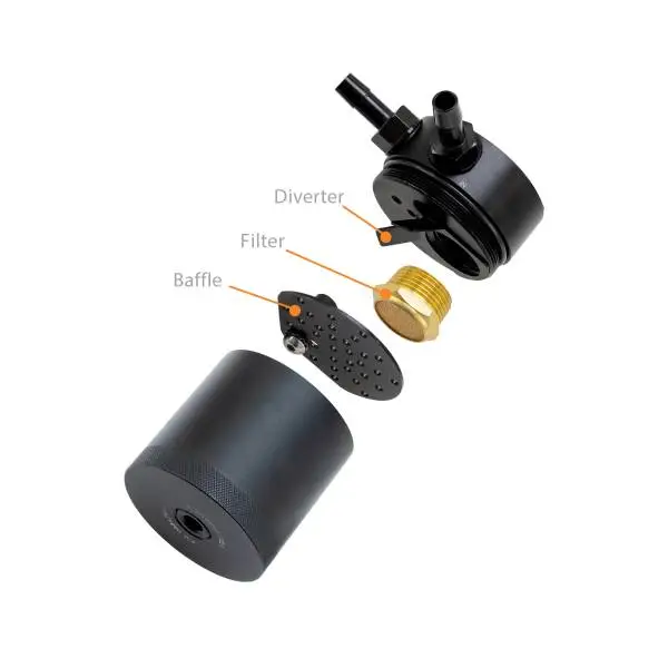 Mishimoto 2021+ Ford Bronco 2.3L Baffled Oil Catch Can - PCV Side - Black image 4