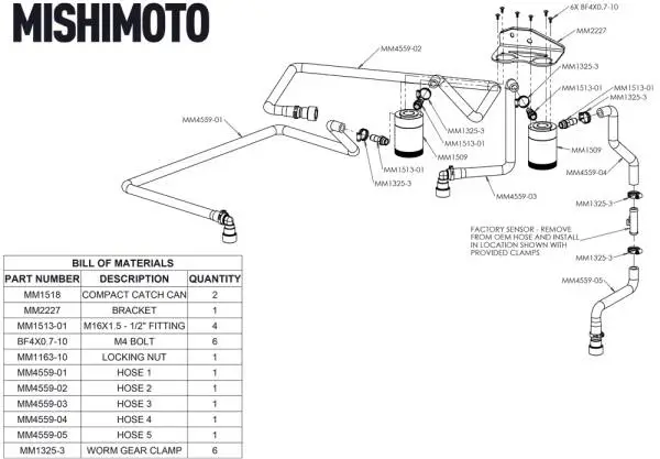 Mishimoto 18+ Ford F-150 2.7L EcoBoost Baffled Oil Catch Can Kit - Clear image 5