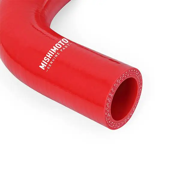 Mishimoto 05-07 Ford F-250/F-350 6.0L Powerstroke Lower Overflow Red Silicone Hose Kit image 2