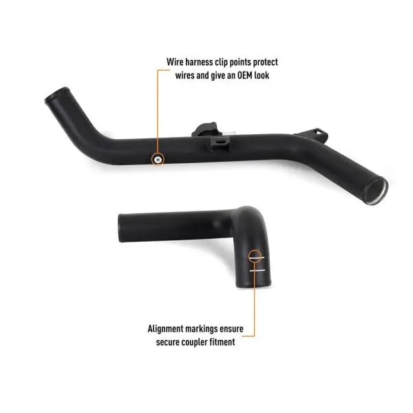 Mishimoto 21+ Bronco 2.7L Intercooler Pipe Kit Micro Wrinkle Black image 5