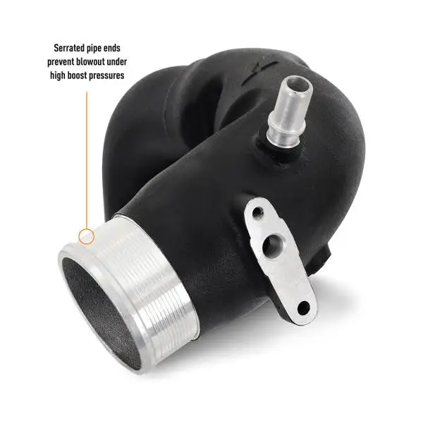 Mishimoto 2021+ Ford Bronco 2.7L High-Mount Intercooler Pipe Upgrade Kit - Wrinkle Black image 6