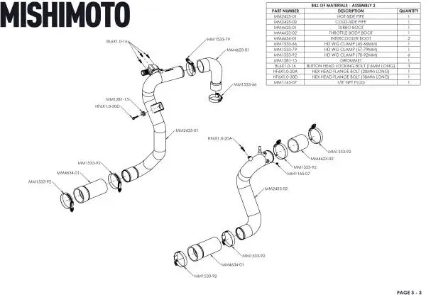Mishimoto 21+ Bronco 2.3L High Mount INT Kit SL Core P Pipes image 10
