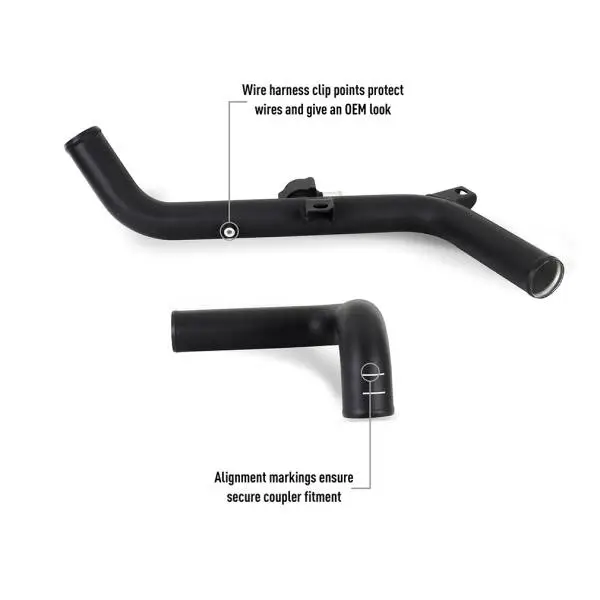 Mishimoto 21+ Ford Bronco 2.7L High Mount INT Kit BK Pipes SL Core image 10