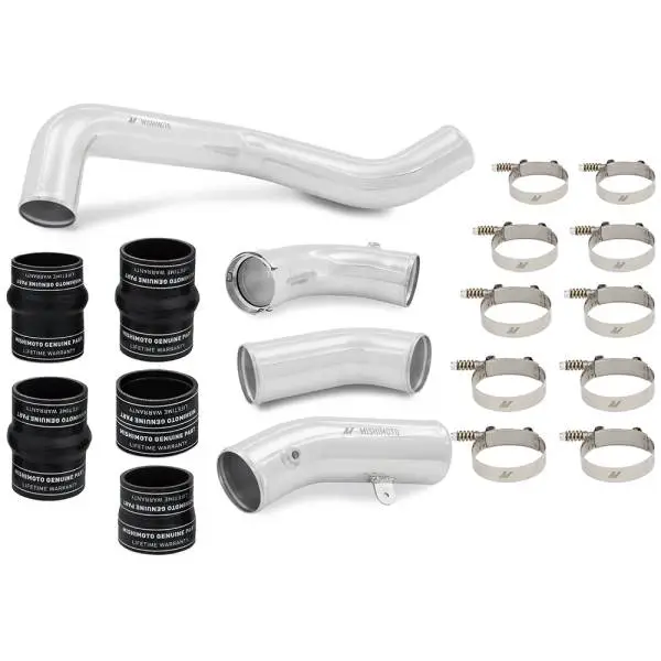 Mishimoto 17-19 GM L5P Duramax Intercooler Kit - Black w/ Polished Pipes image 7