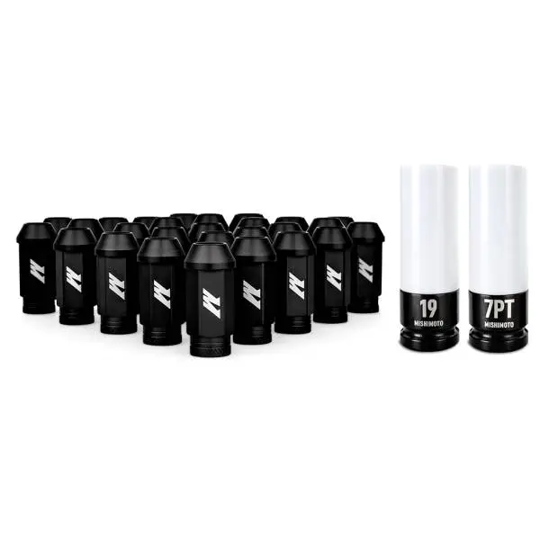 Mishimoto Aluminum Locking Lug Nuts M12x1.5 27pc Set Black image 2
