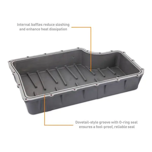 Mishimoto 2011+ Powerstroke 6R140 Transmission Pan - Cast - GR image 5