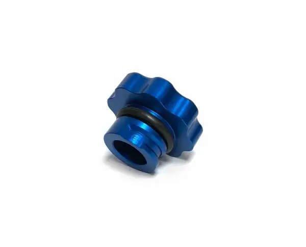 Fleece Performance 01-16 GM 2500/3500 Duramax Billet Oil Cap Cover - Blue image 2
