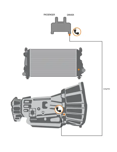 Fleece Performance 01-05 GM 2500/3500 Duramax Replacement Transmission Line (LB7/LMM) - Long Line image 2