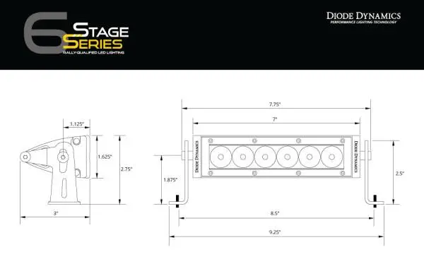 Diode Dynamics Ram 2013 SportExpress Stage Series 6 In Kit - White Driving image 6