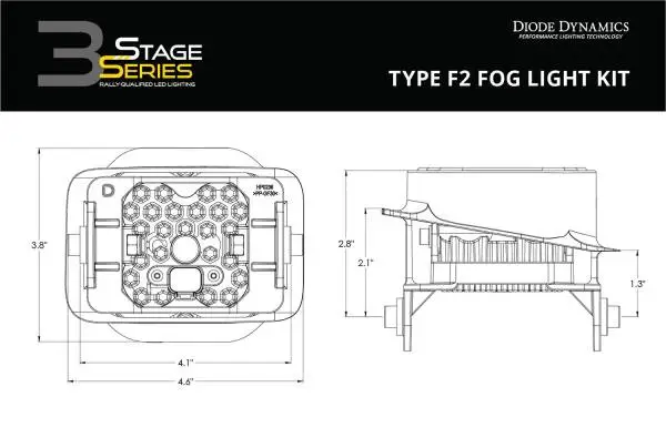 Diode Dynamics SS3 Pro Type F2 Kit ABL - Yellow SAE Fog image 9