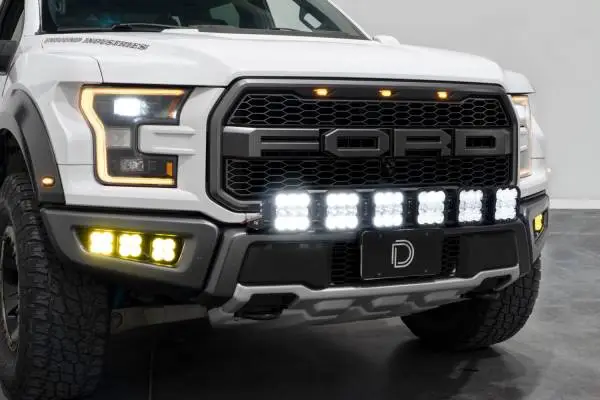Diode Dynamics 17-20 Ford Raptor SS5 Grille CrossLink Lightbar Kit Sport - White Combo image 5