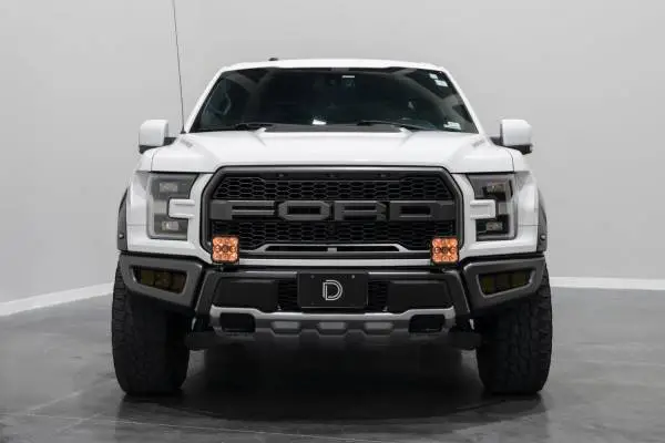 Diode Dynamics 17-20 Ford Raptor SS5 Bumper LED Pod Light Kit - Sport Yellow Driving image 3