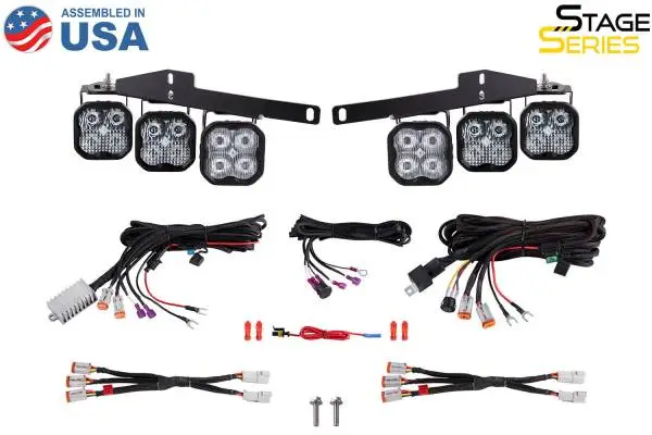 Diode Dynamics 17-20 Ford Raptor SS3 LED Fog Light Kit - Yellow Max image 7