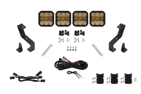 Diode Dynamics SS5 Grille CrossLink Lightbar Kit for 2019-Present Ram - Sport Yellow Combo