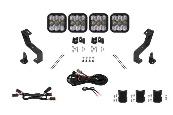 Diode Dynamics SS5 Grille CrossLink Lightbar Kit for 2019-Present Ram - Pro White Combo