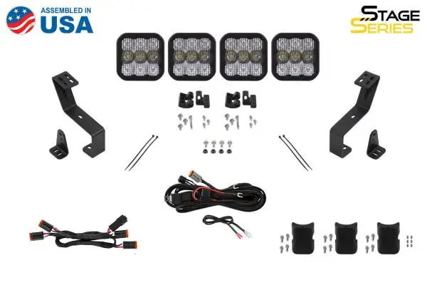 Diode Dynamics SS5 Grille CrossLink Lightbar Kit for 2019-Present Ram - Pro White Combo image 6