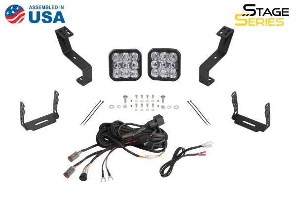 Diode Dynamics SS5 Bumper LED Pod Light Kit for 2019-Present Ram Sport - White Combo image 5