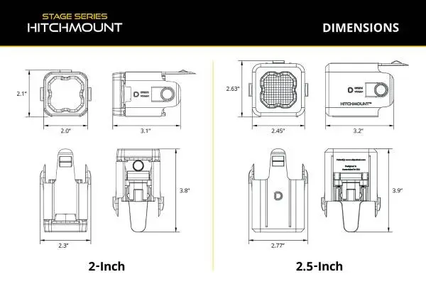 Diode Dynamics 2022+ Ford Maverick C1 Sport Hitch Mount LED Pod Reverse Kit image 7