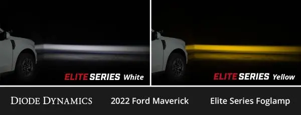 Diode Dynamics 2022+ Ford Maverick Elite Series Add-On LED Fog Light Kit Yellow image 6