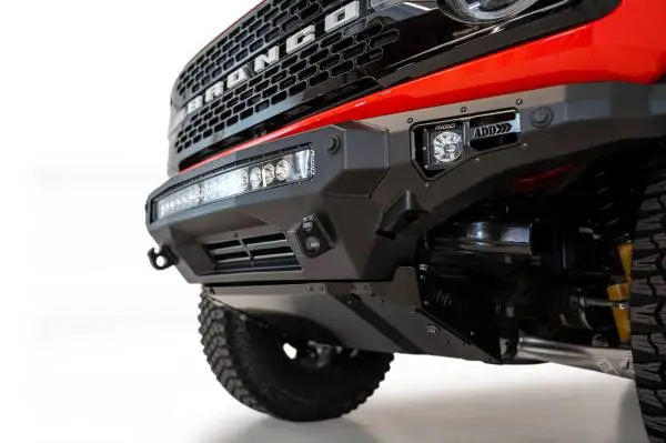 Addictive Desert Designs 2021+ Ford Bronco Stealth Fighter Front Bumper Skid Plate Kit image 3
